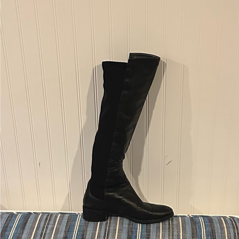 Women's Black Over-the-Knee Heeled Boots